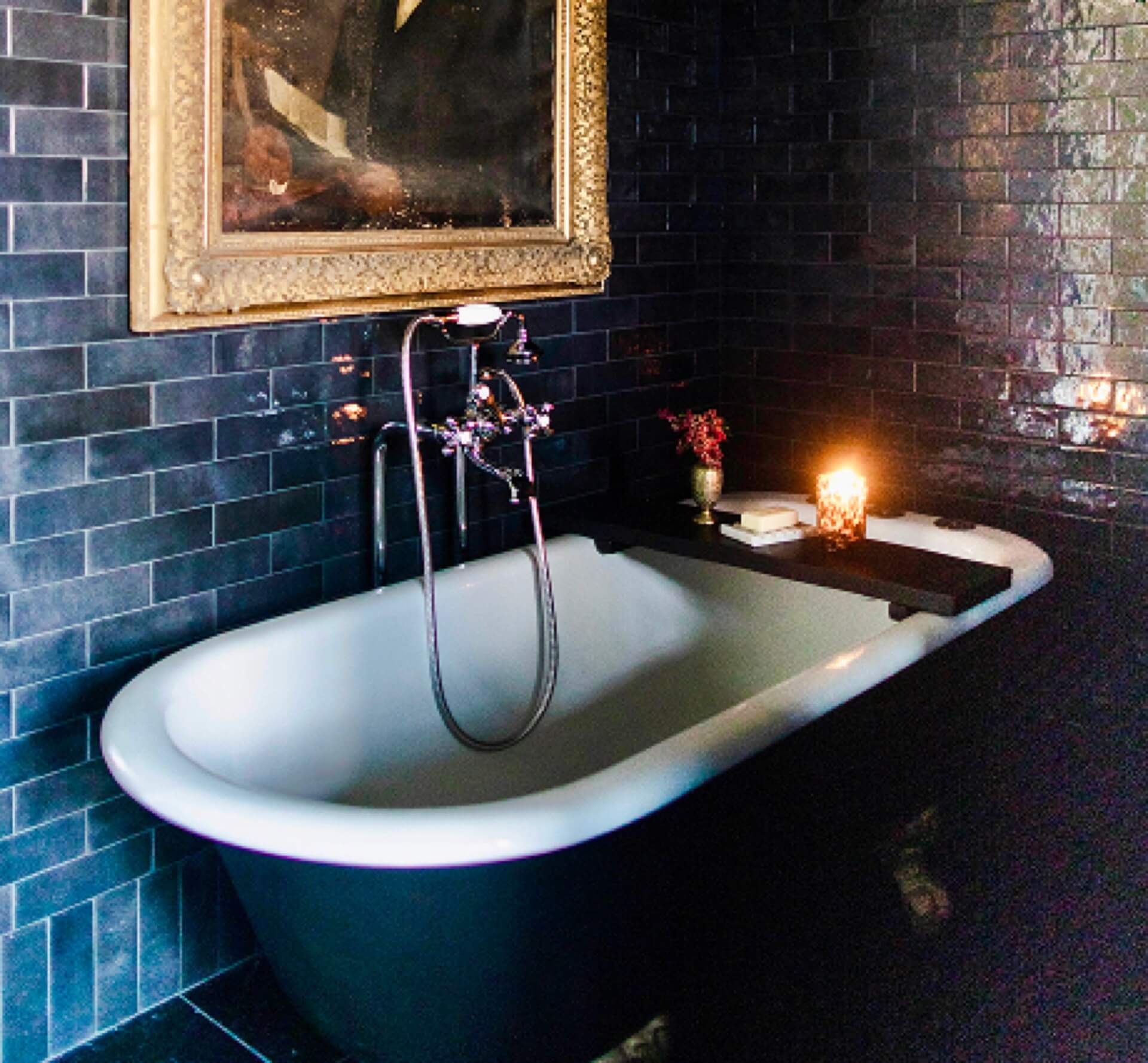 Bathroom with custom tile from Cornel Construction