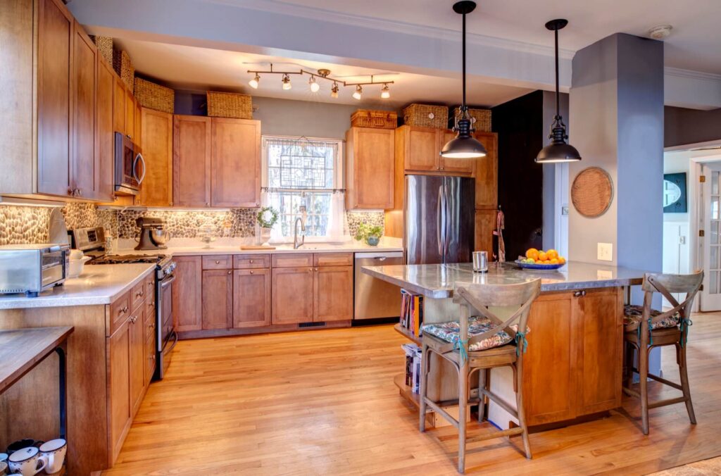 A remodel in a kitchen by cornel construction